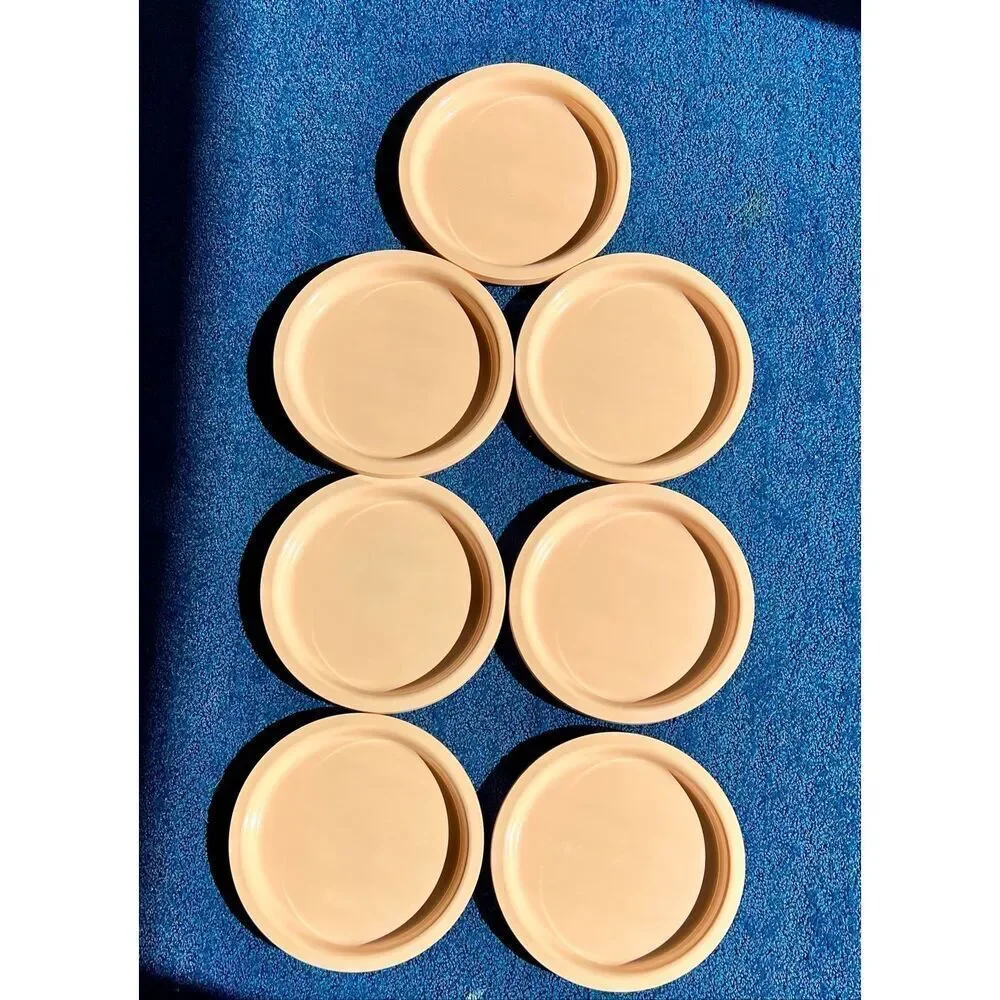 7 Side Plate Kasen Peter Pan Indiana Peach Plastic Melmac Melamine Mid Century
